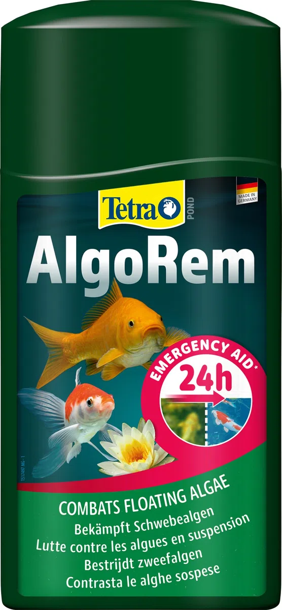 Tetra Pond AlgoRem 1 L, Agisce Rapidamente e in Modo Mirato Contro Il Fenomeno dell’Acqua Verde (Alghe Sospese)