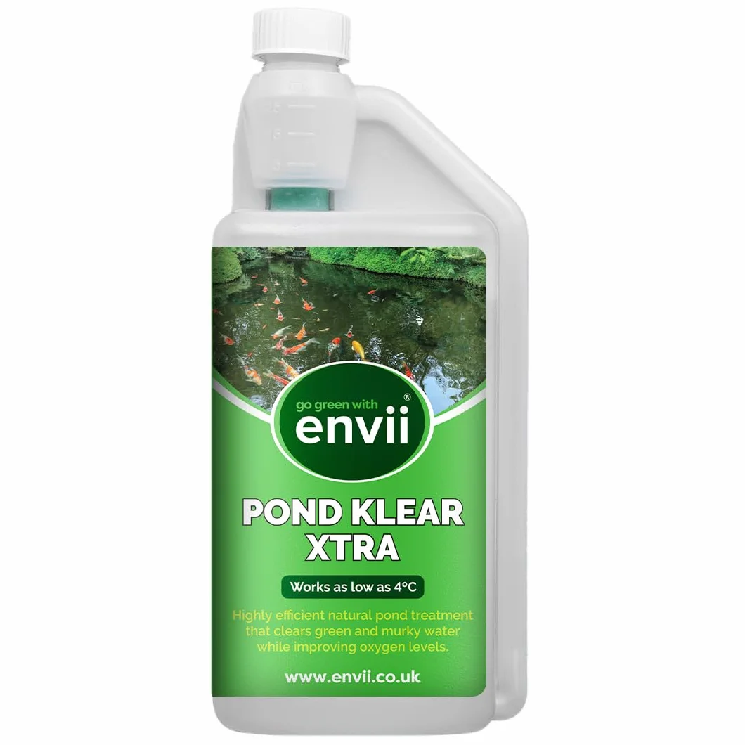 Envii Pond Klear Xtra – batteri per trattamento acqua verde laghetto limpida - Questo trattamento di pulizia per laghetti è 3 volte più potente di Pond Klear Tratta fino a 60,000 litri d'acqua