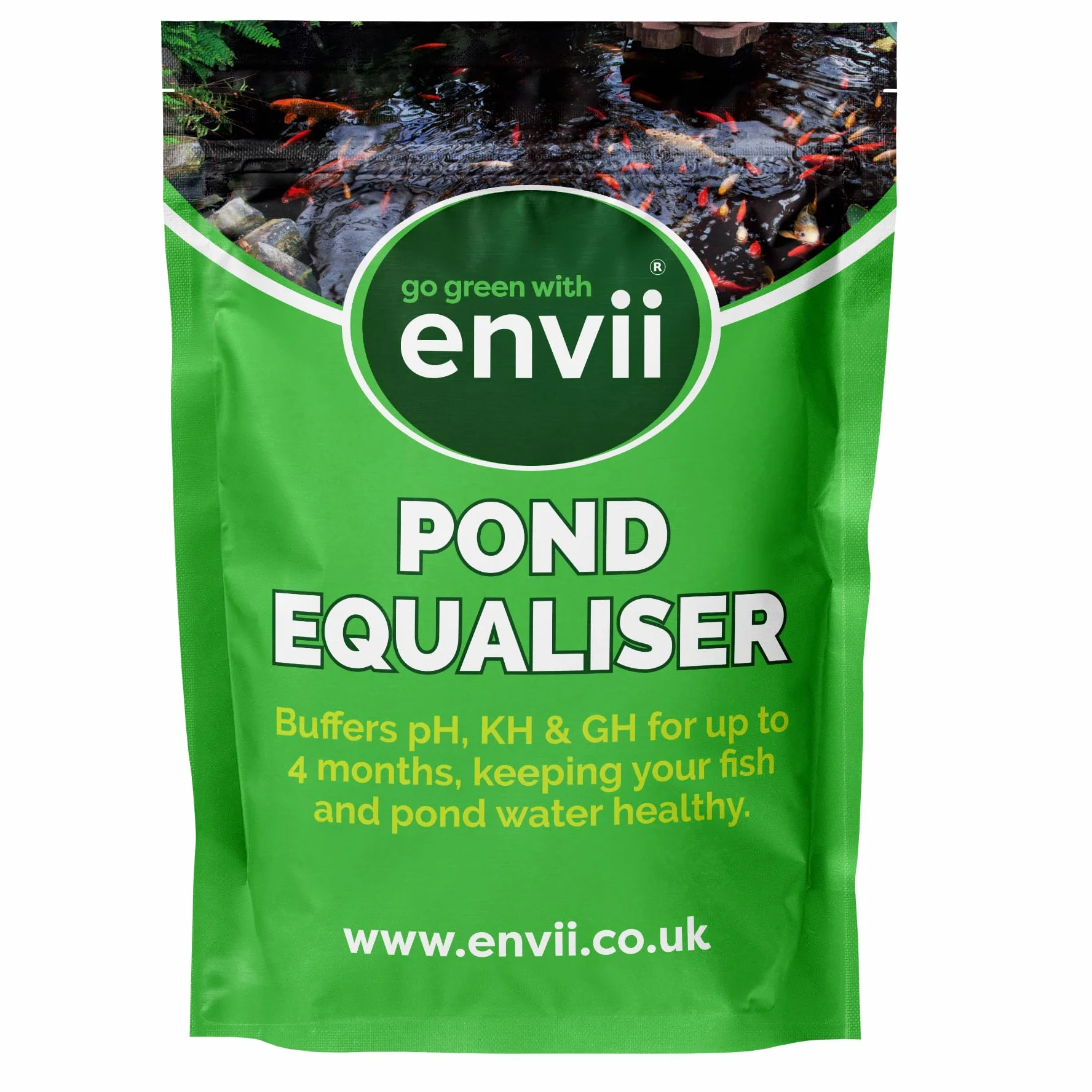 Envii Pond Equaliser – Buffer pH Stagno, Stabilizza Parametri Importanti dell'Acqua nei Laghetti da Giardino in Modo Veloce ed Efficace - 250g