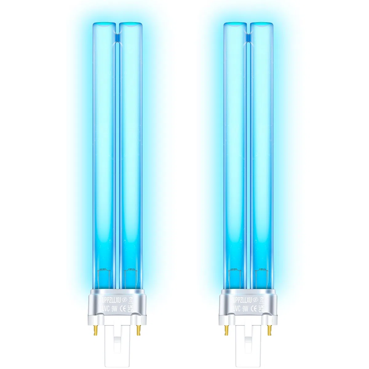 9W Lampadina UVC G23 PLS, Reattore Induttivo, per Clarificatore Laghetto e Filtro UVC, contro Batteri e Alghe per Acquari e Stagni (2 pezzi)